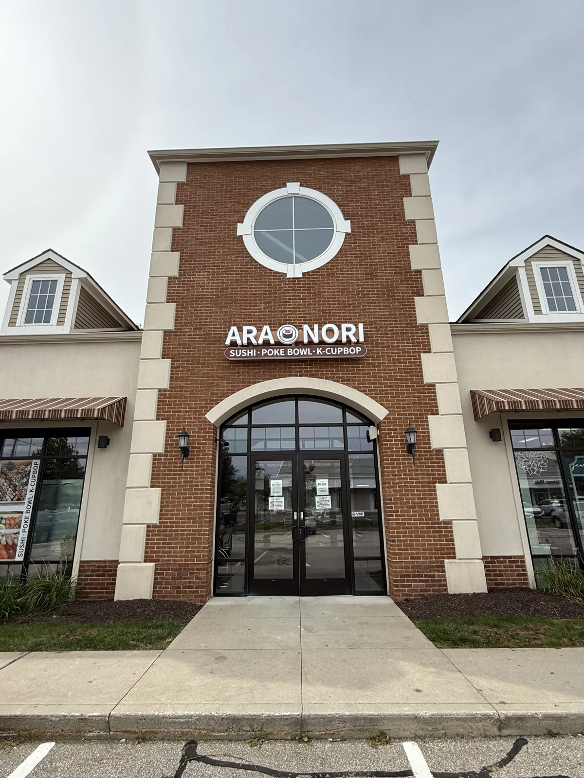 ARA NORI entrance beneath the ARA NORI sign at 41 Hebron Avenue